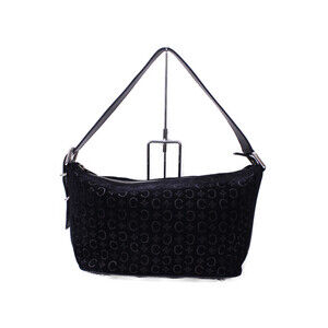 Celine Shoulder Bag Pouch Suede Leather Macadam Black